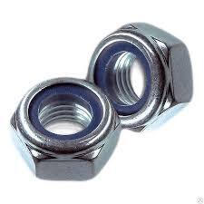 Hex nuts with locking ring DIN 985
